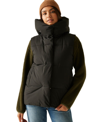 Black Coloured Regatta Womens Kelse Gilet on white background 