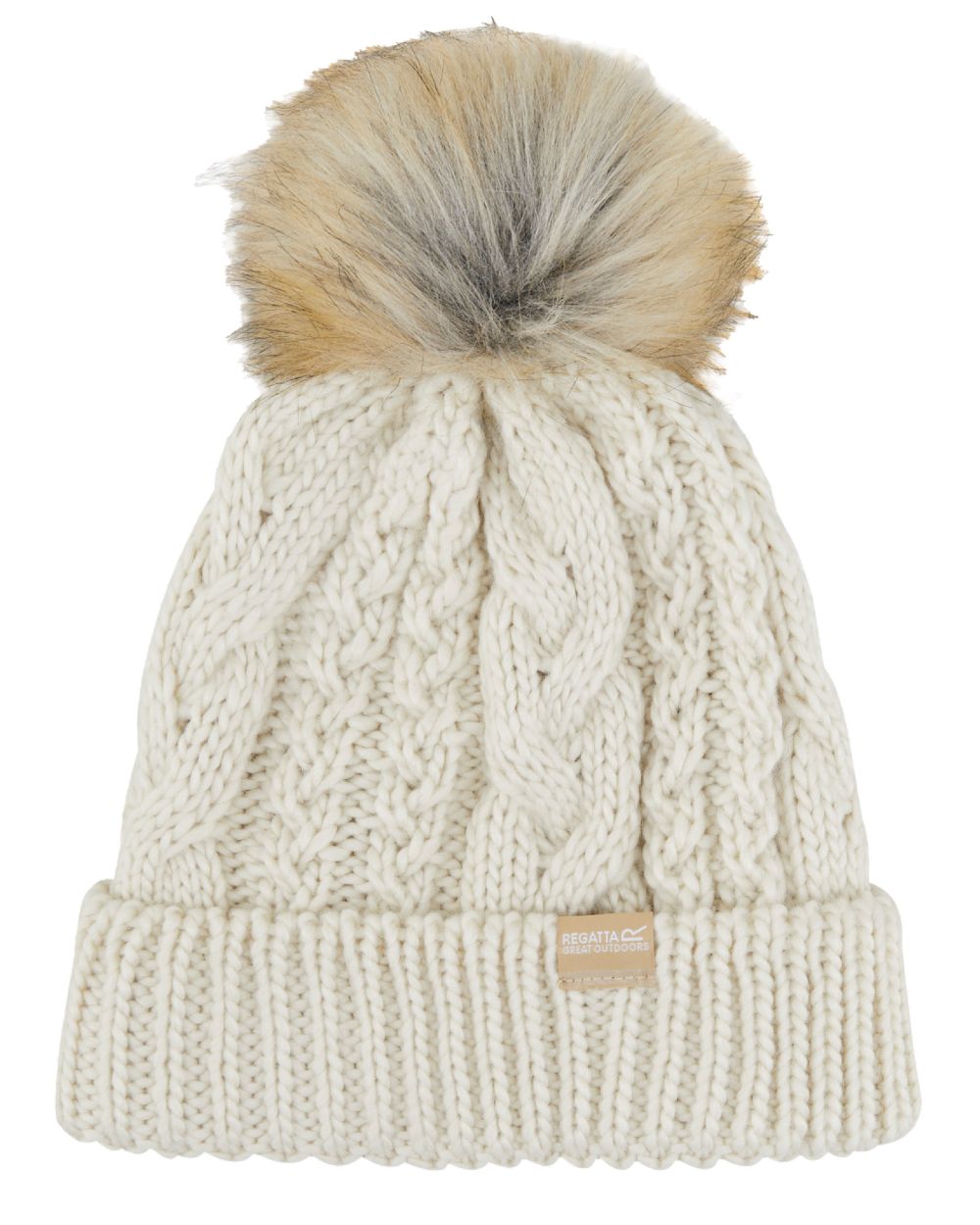 Light Vanilla Coloured Regatta Womens Lovella VI Hat on white background 