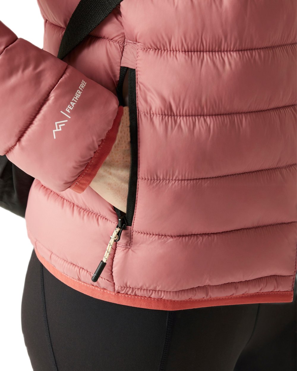 Dusty Rose Coloured Regatta Womens Marizion Quilted Jacket on white background 