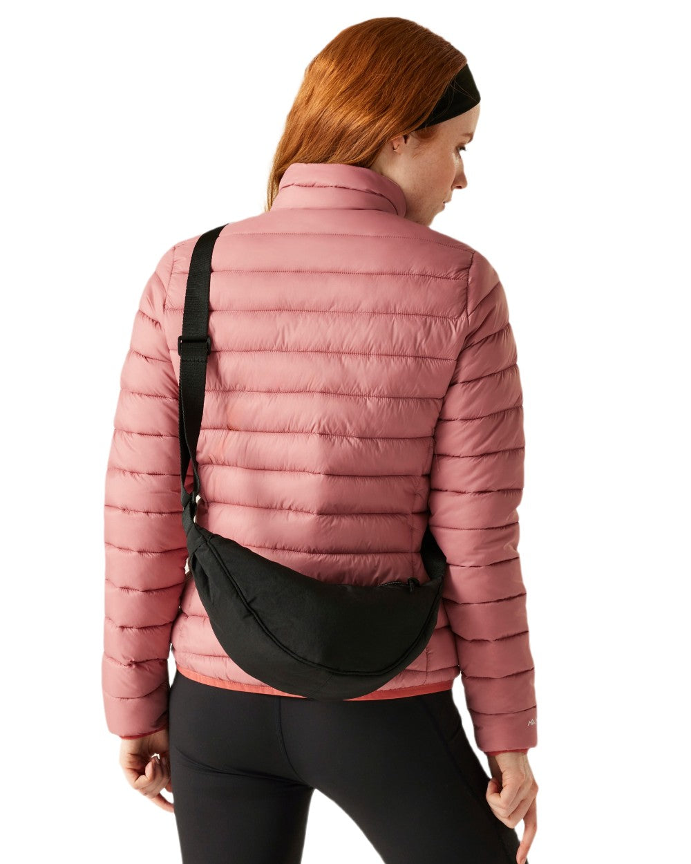 Dusty Rose Coloured Regatta Womens Marizion Quilted Jacket on white background 