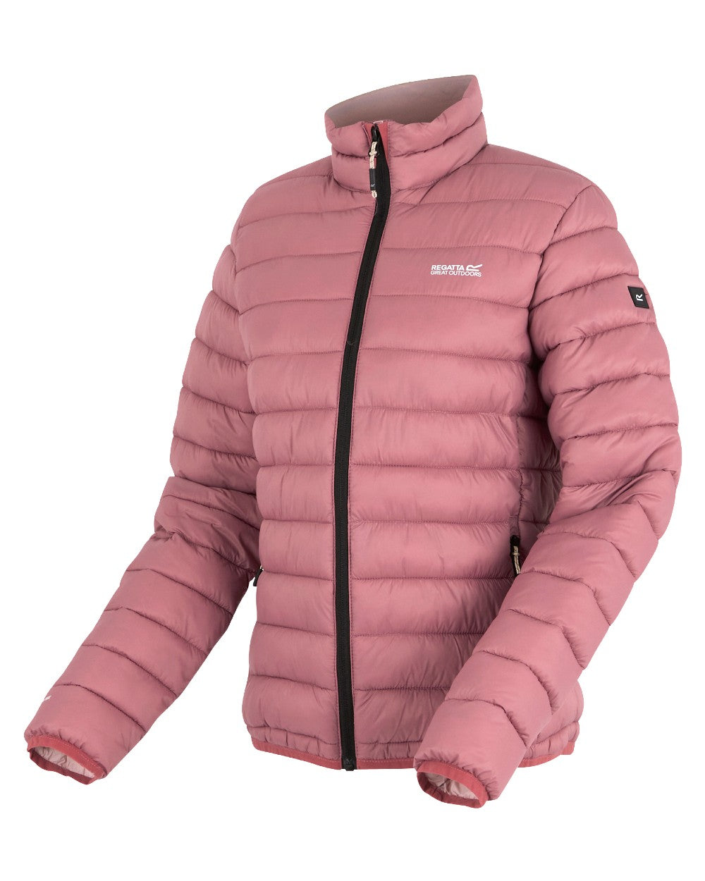 Dusty Rose Coloured Regatta Womens Marizion Quilted Jacket on white background 