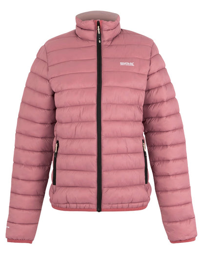 Dusty Rose Coloured Regatta Womens Marizion Quilted Jacket on white background 