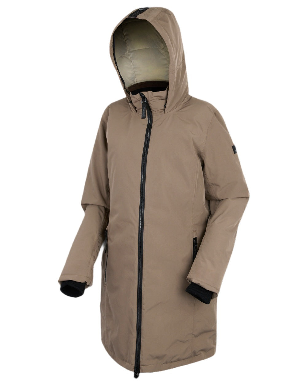 Mocha Perfectly Pale Coloured Regatta Womens Marron Waterproof Insulated Jacket on white background 