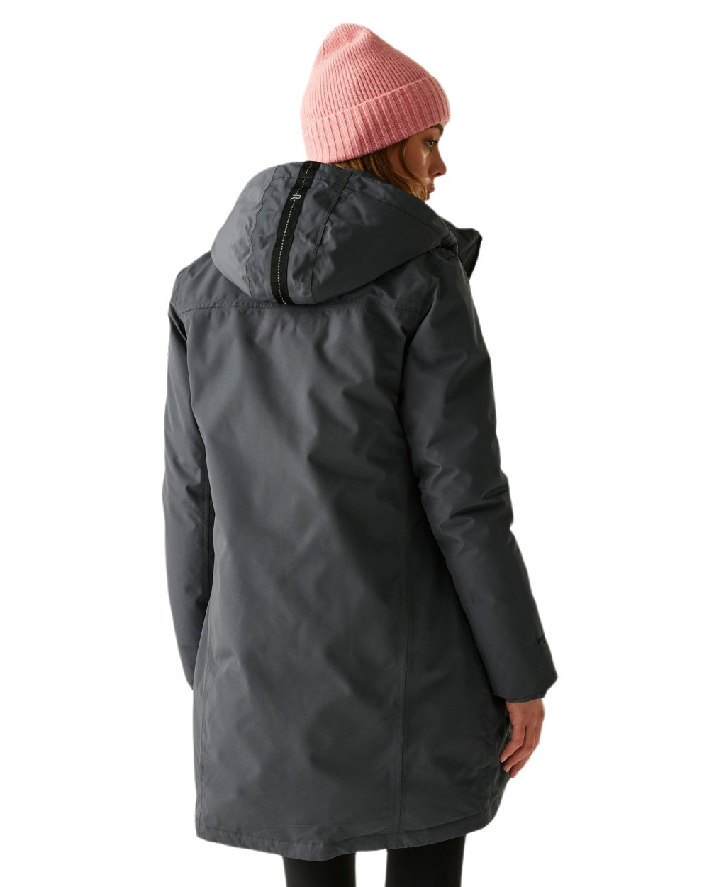 Seal Grey Dusty Rose Coloured Regatta Womens Marron Waterproof Insulated Jacket on white background 
