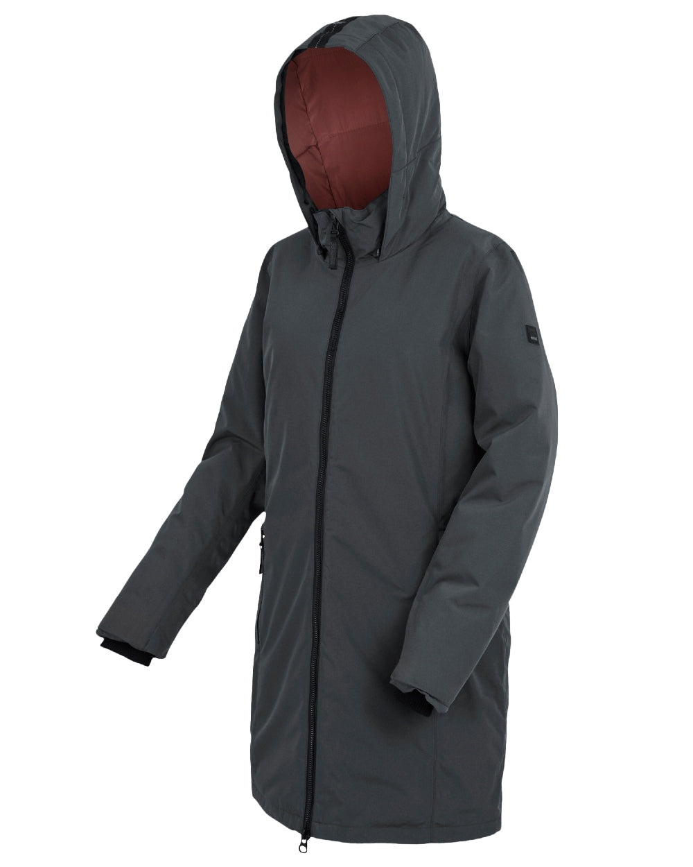 Seal Grey Dusty Rose Coloured Regatta Womens Marron Waterproof Insulated Jacket on white background 