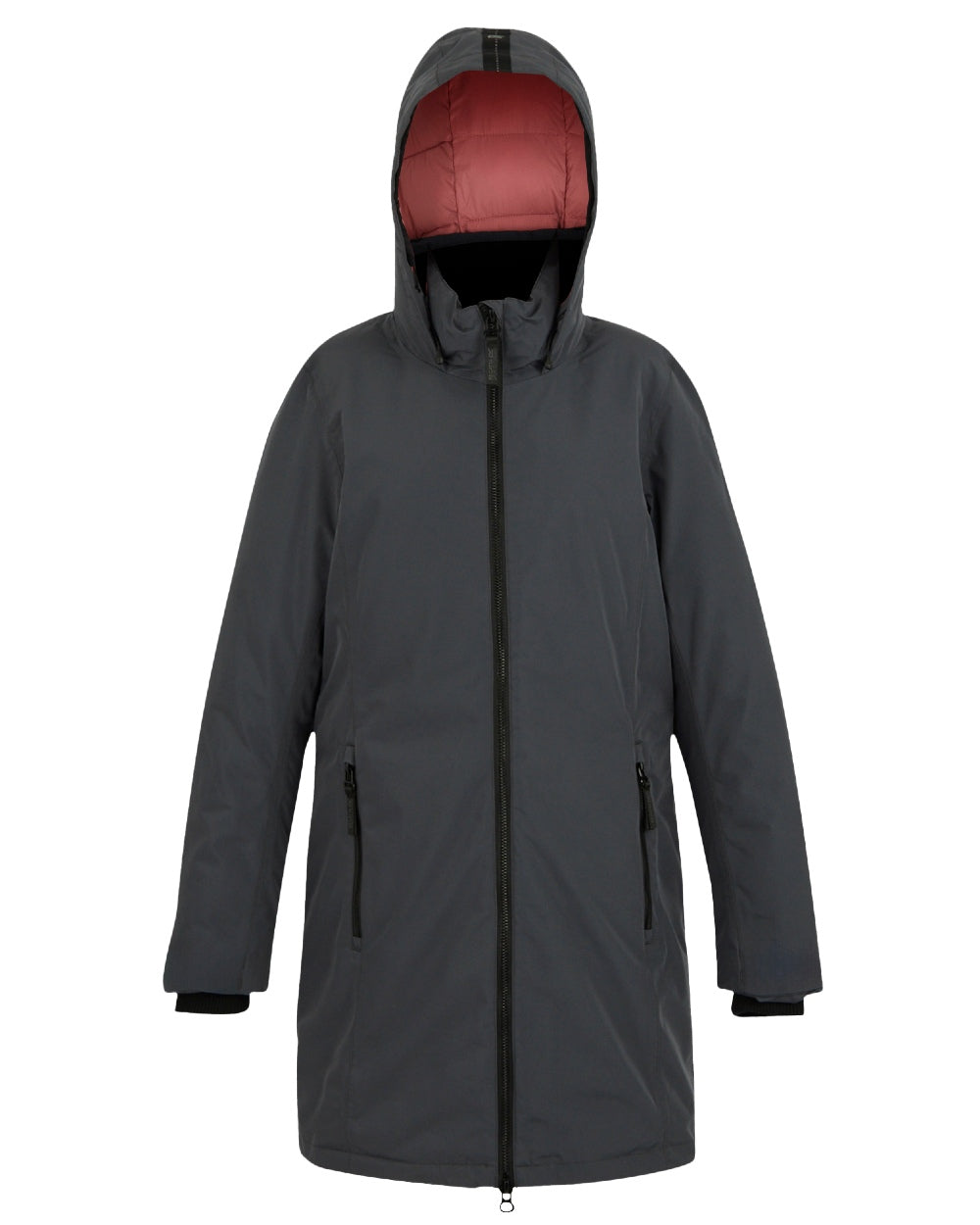 Seal Grey Dusty Rose Coloured Regatta Womens Marron Waterproof Insulated Jacket on white background 