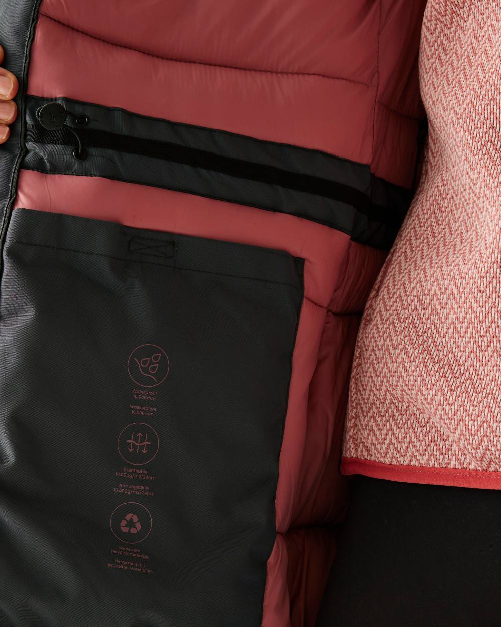 Seal Grey Dusty Rose Coloured Regatta Womens Marron Waterproof Insulated Jacket on white background 