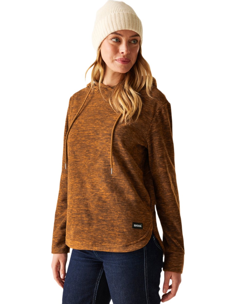 Orange Coloured Regatta Womens Mayse Hoody on white background 