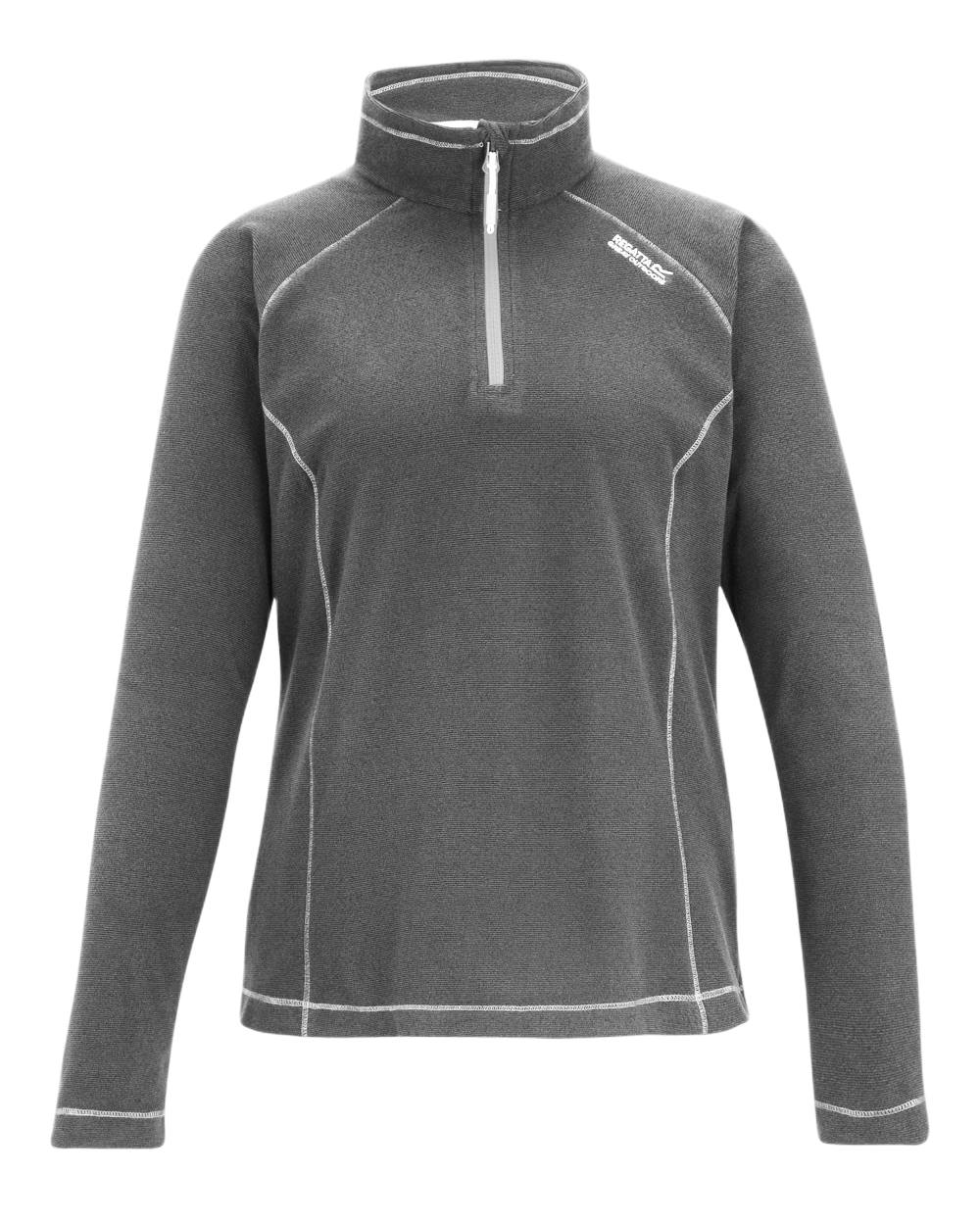 Dark Light Steel Coloured Regatta Womens Montes Lightweight Half-Zip Fleece on white background 