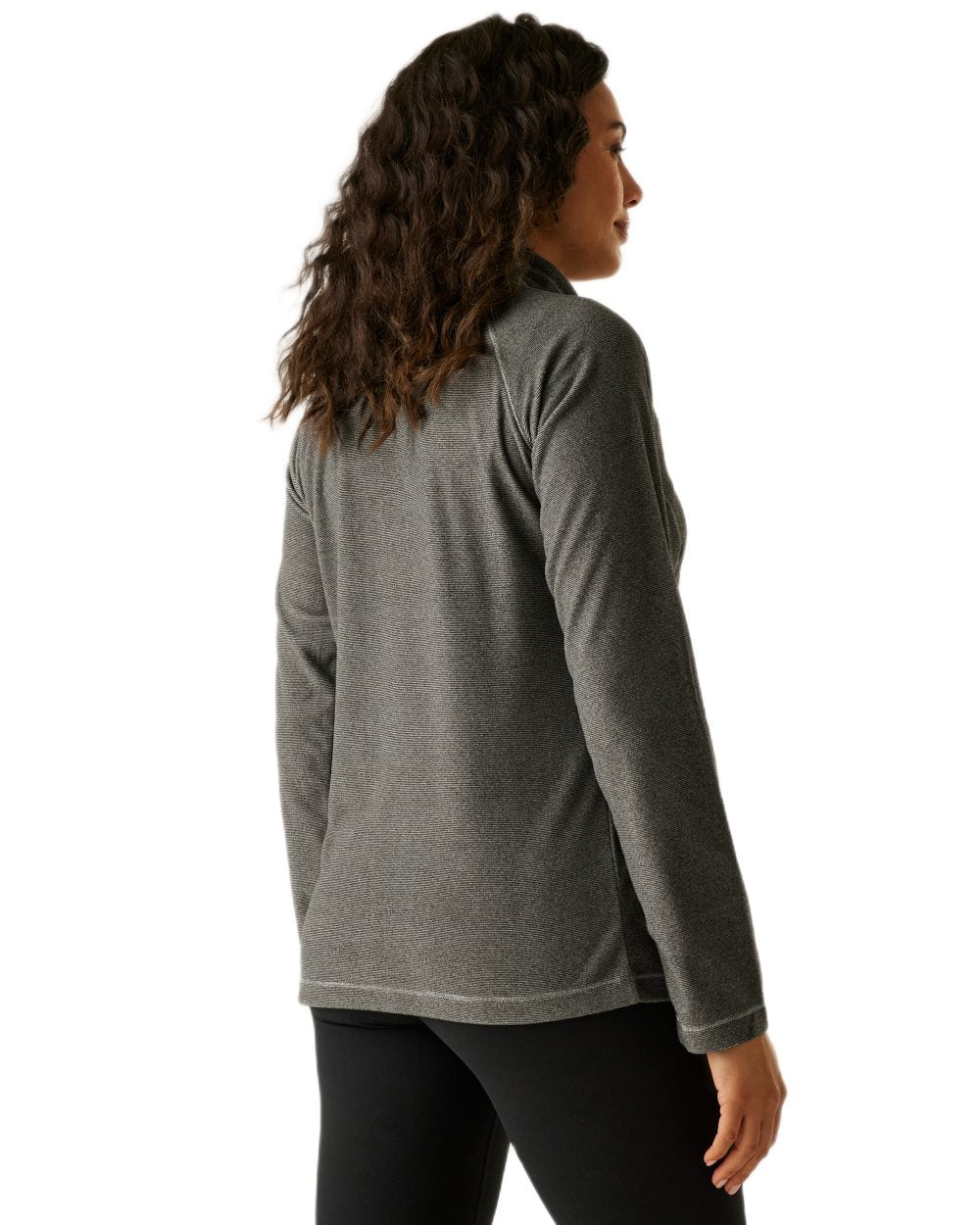 Dark Light Steel Coloured Regatta Womens Montes Lightweight Half-Zip Fleece on white background 