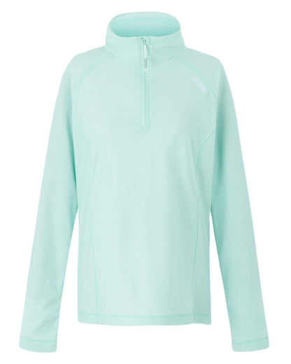 Icy Morn White Coloured Regatta Womens Montes Lightweight Half-Zip Fleece on white background 