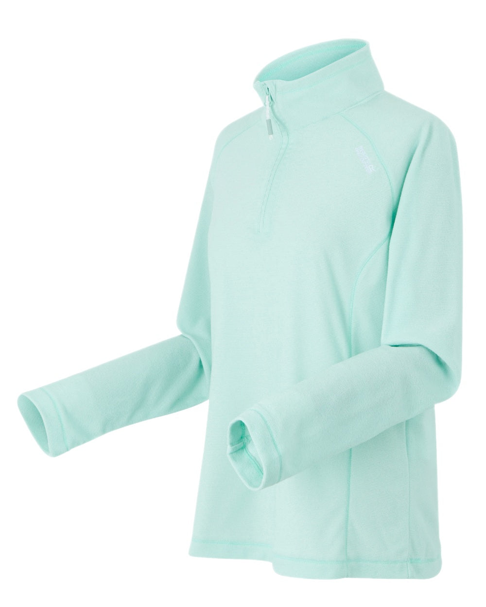 Icy Morn White Coloured Regatta Womens Montes Lightweight Half-Zip Fleece on white background 