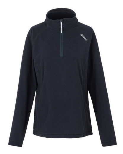 Navy Blue Coloured Regatta Womens Montes Lightweight Half-Zip Fleece on white background 