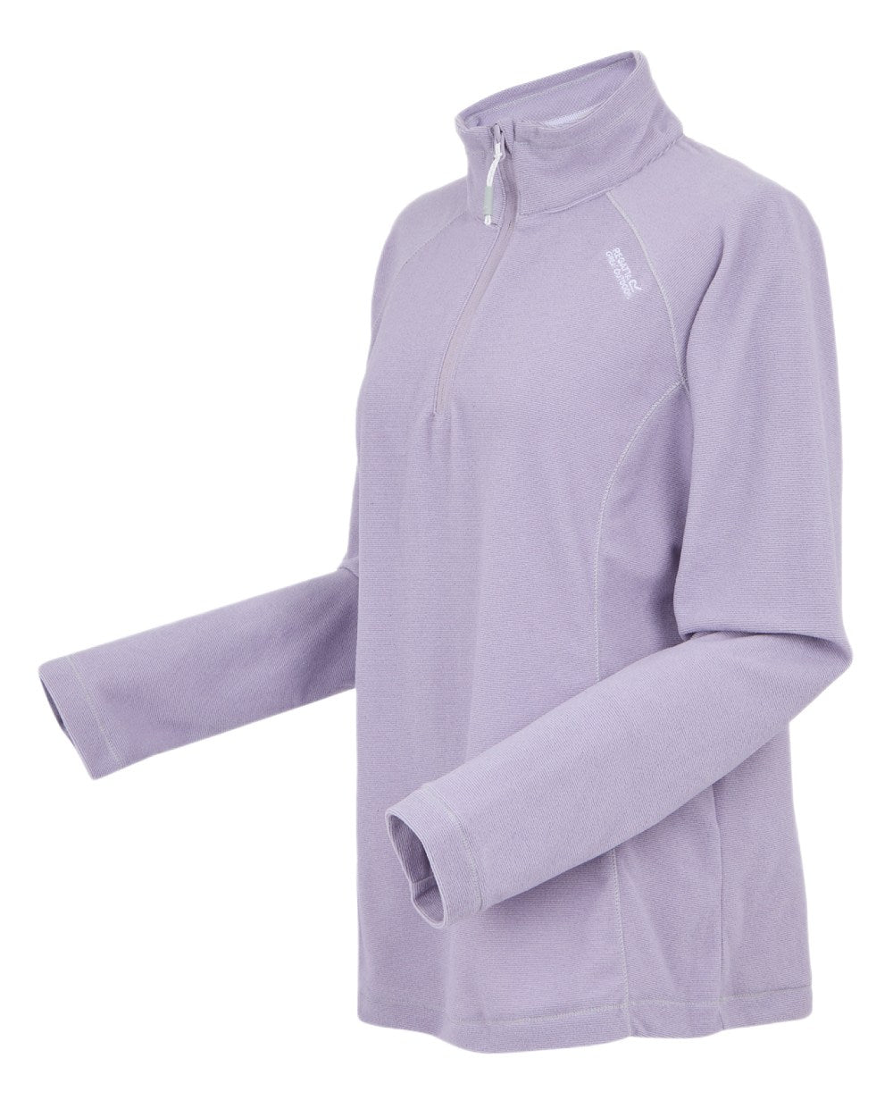 Wisteria Lilac Thistle Coloured Regatta Womens Montes Lightweight Half-Zip Fleece on white background 