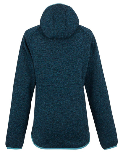 Blue Coloured Regatta Womens Newhill Hooded Full Zip Fleece on white background 