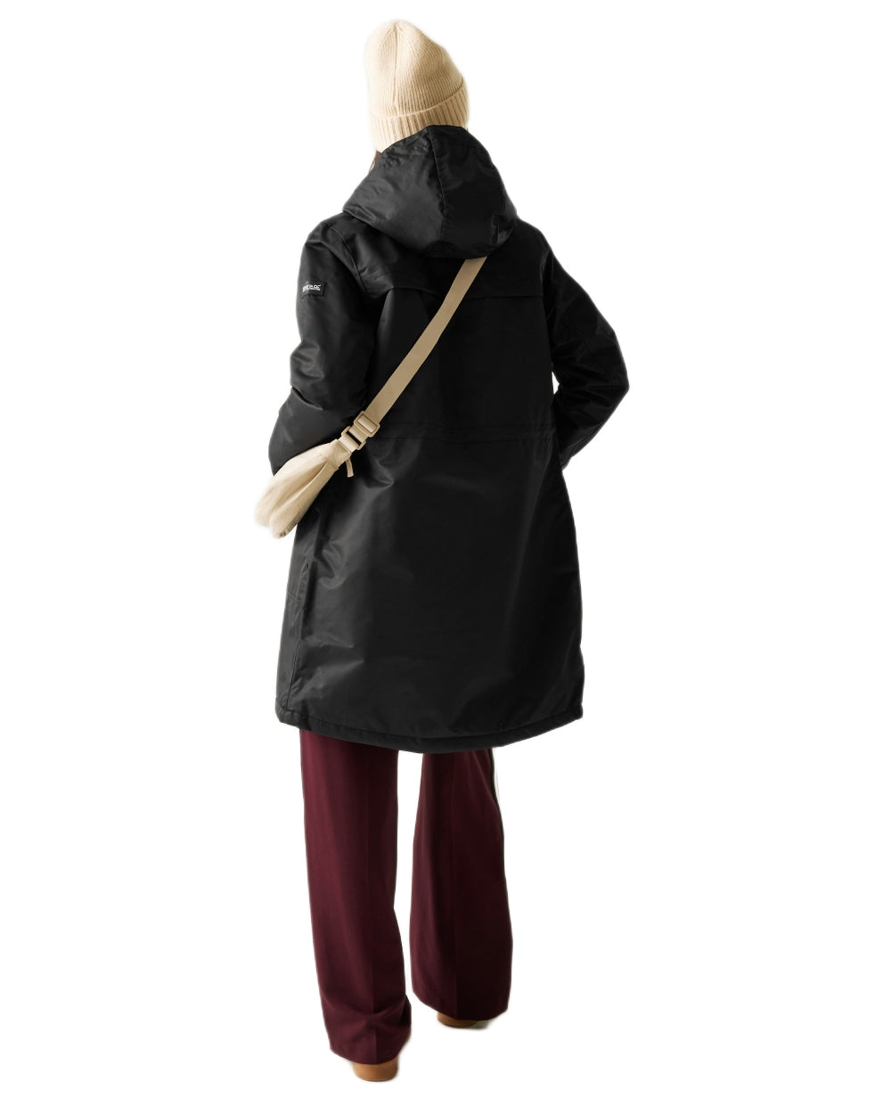 Black Coloured Regatta Womens Romine II Waterproof Parka Jacket on white background 