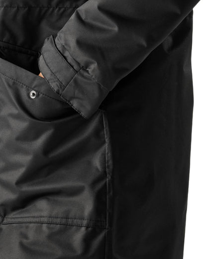 Black Coloured Regatta Womens Romine II Waterproof Parka Jacket on white background 