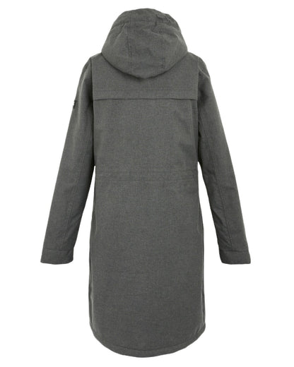 Grey Sky Marl Black Coloured Regatta Womens Romine II Waterproof Parka Jacket on white background 