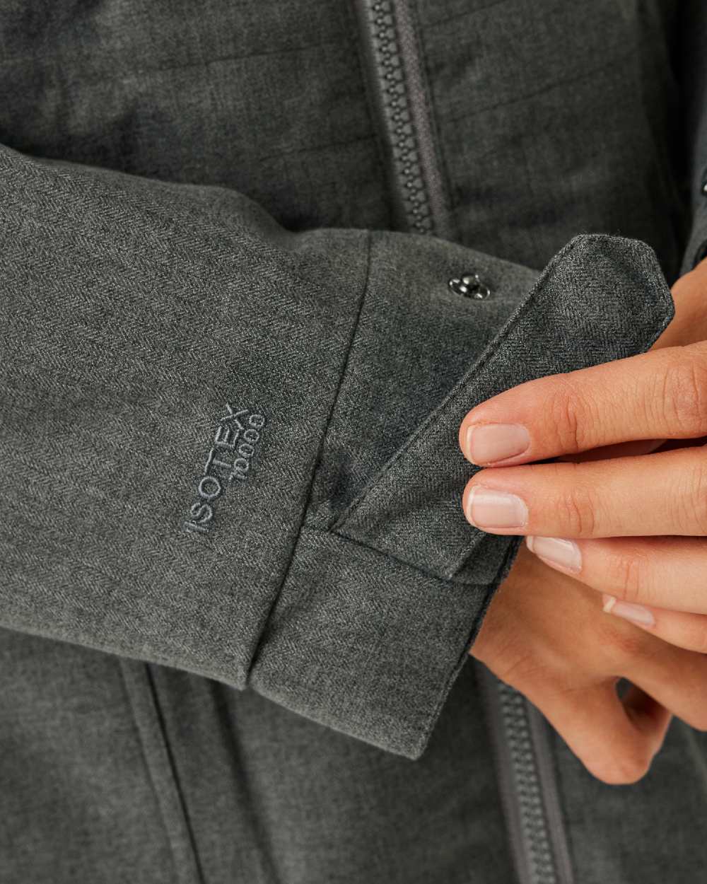 Grey Sky Marl Black Coloured Regatta Womens Romine II Waterproof Parka Jacket on white background 