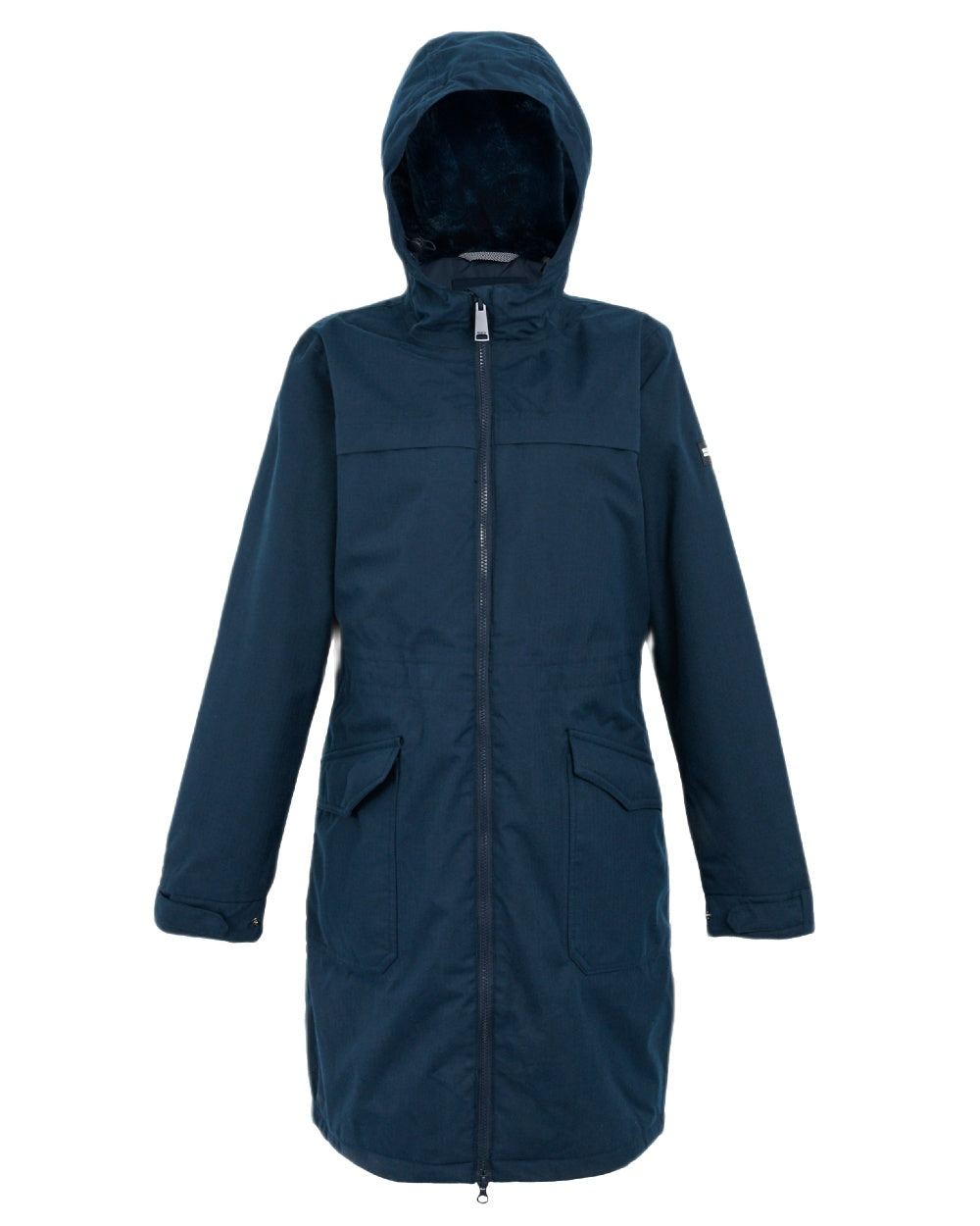 Navy Marl Coloured Regatta Womens Romine II Waterproof Parka Jacket on white background 