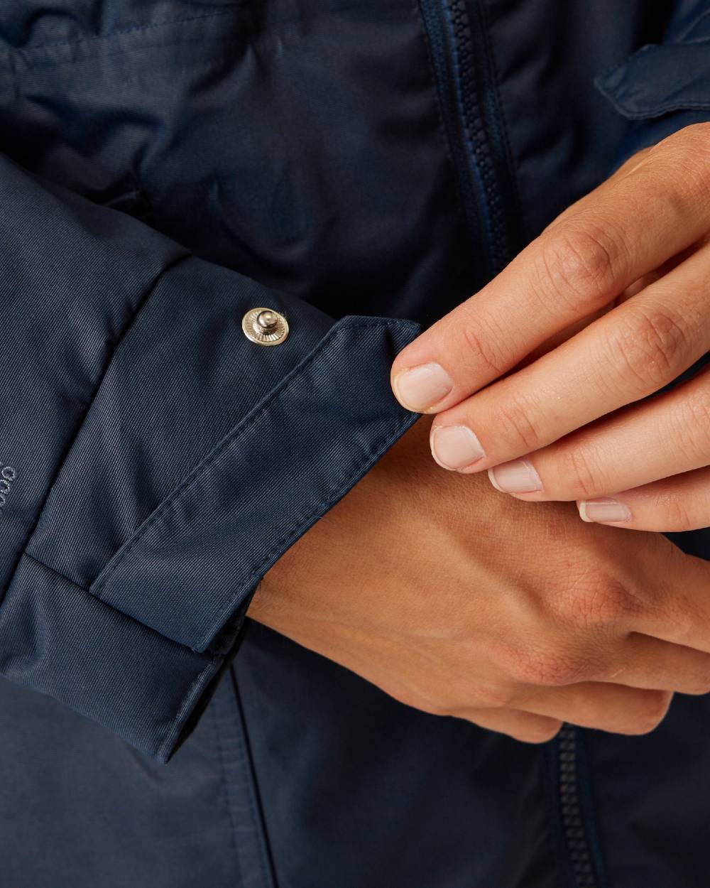 Navy Coloured Regatta Womens Romine II Waterproof Parka Jacket on white background 