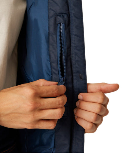 Navy Coloured Regatta Womens Romine II Waterproof Parka Jacket on white background 