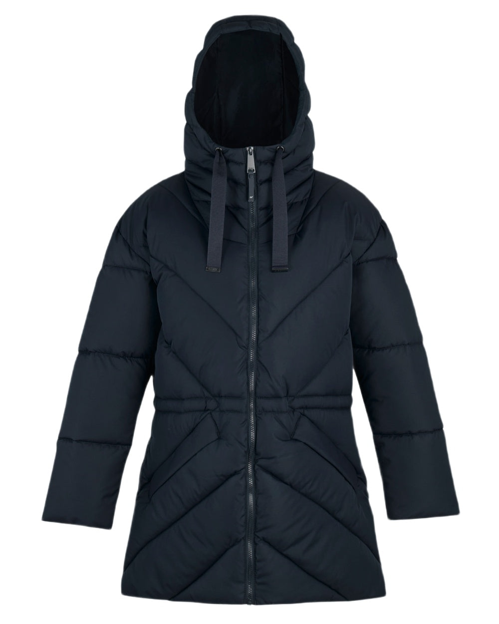 Navy Coloured Regatta Womens Rusey Quilted Jacket on white background 
