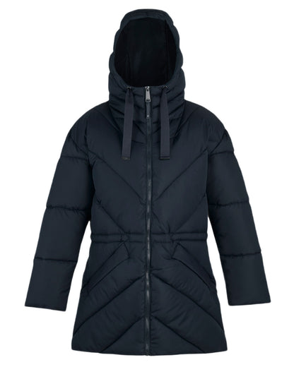 Navy Coloured Regatta Womens Rusey Quilted Jacket on white background 