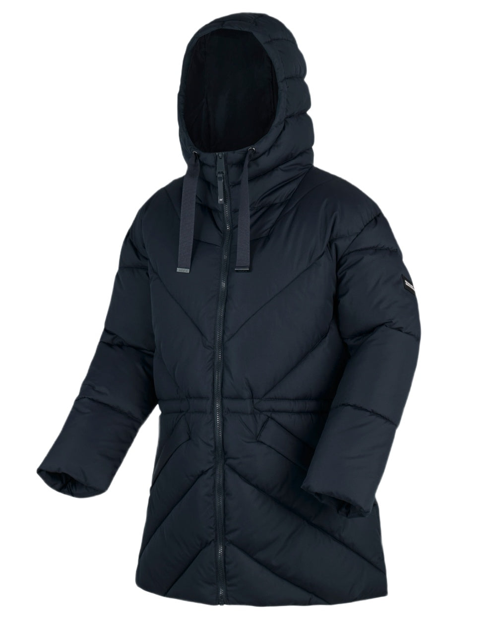Navy Coloured Regatta Womens Rusey Quilted Jacket on white background 