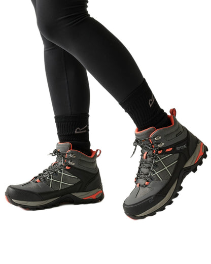 Grey Coloured Regatta Womens Samaris III Walking Boots on white background 
