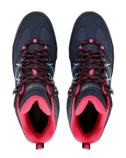 Navy Blue Coloured Regatta Womens Samaris III Walking Boots on white background 