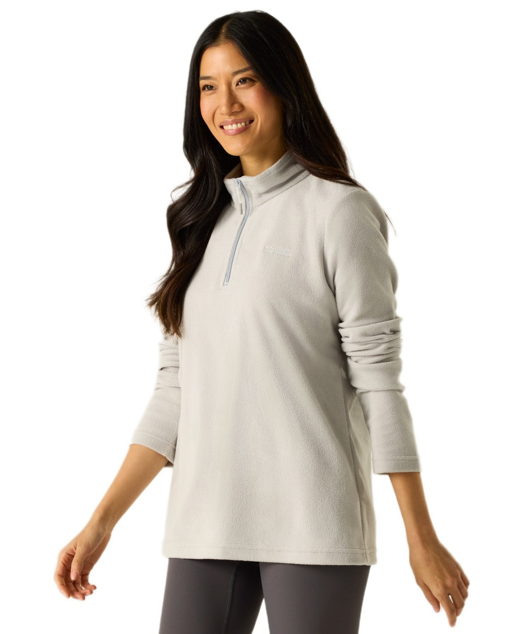Cyberspace Coloured Regatta Womens Sweethart Lightweight Half-Zip Fleece on white background 