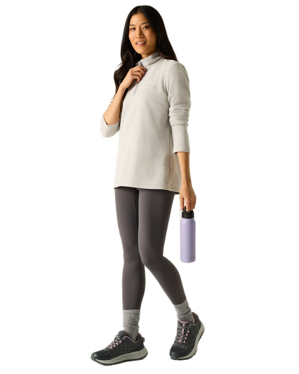 Cyberspace Coloured Regatta Womens Sweethart Lightweight Half-Zip Fleece on white background 