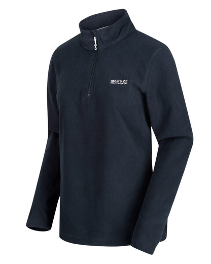 Navy Coloured Regatta Womens Sweethart Lightweight Half-Zip Fleece on white background 