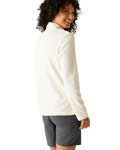 Polar Bear Coloured Regatta Womens Sweethart Lightweight Half-Zip Fleece on white background 