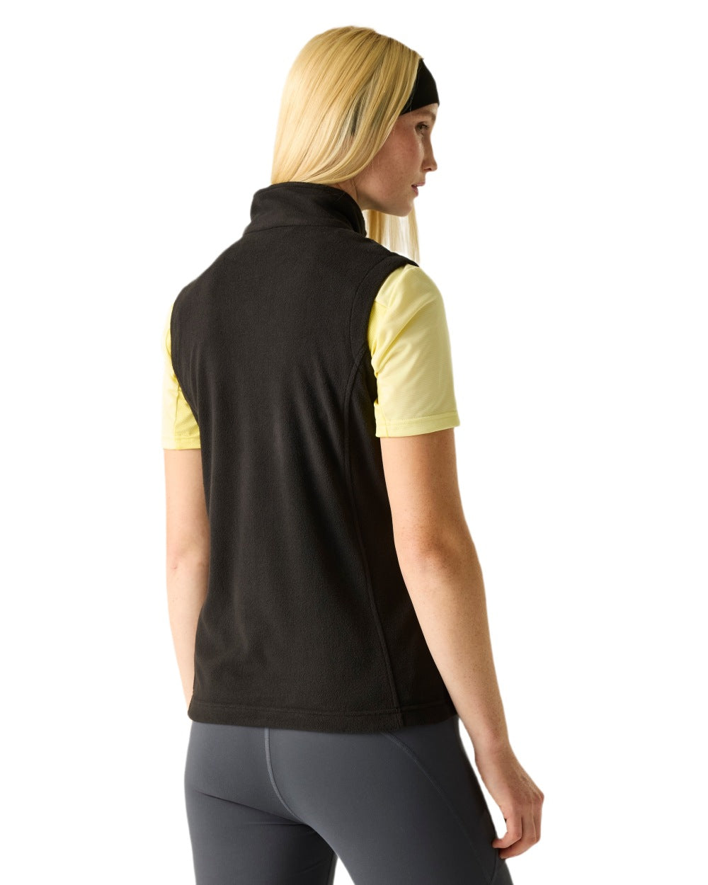 Black Coloured Regatta Womens Sweetness II Fleece Gilet on white background 
