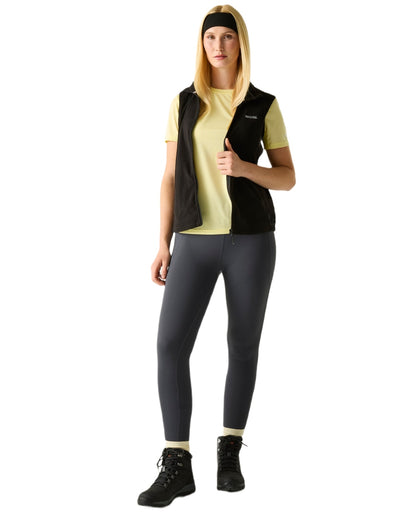 Black Coloured Regatta Womens Sweetness II Fleece Gilet on white background 