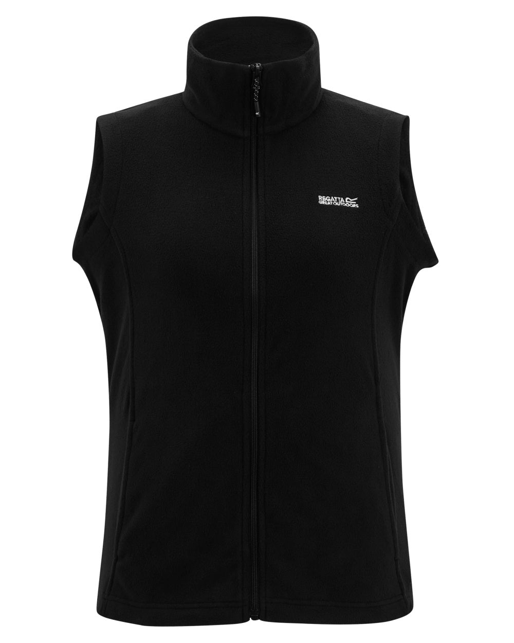 Black Coloured Regatta Womens Sweetness II Fleece Gilet on white background 