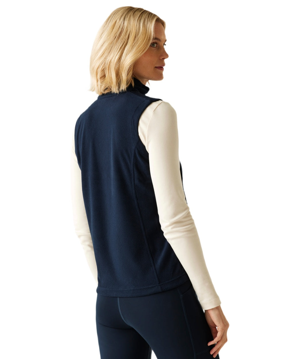 Navy Polar Bear Coloured Regatta Womens Sweetness II Fleece Gilet on white background 