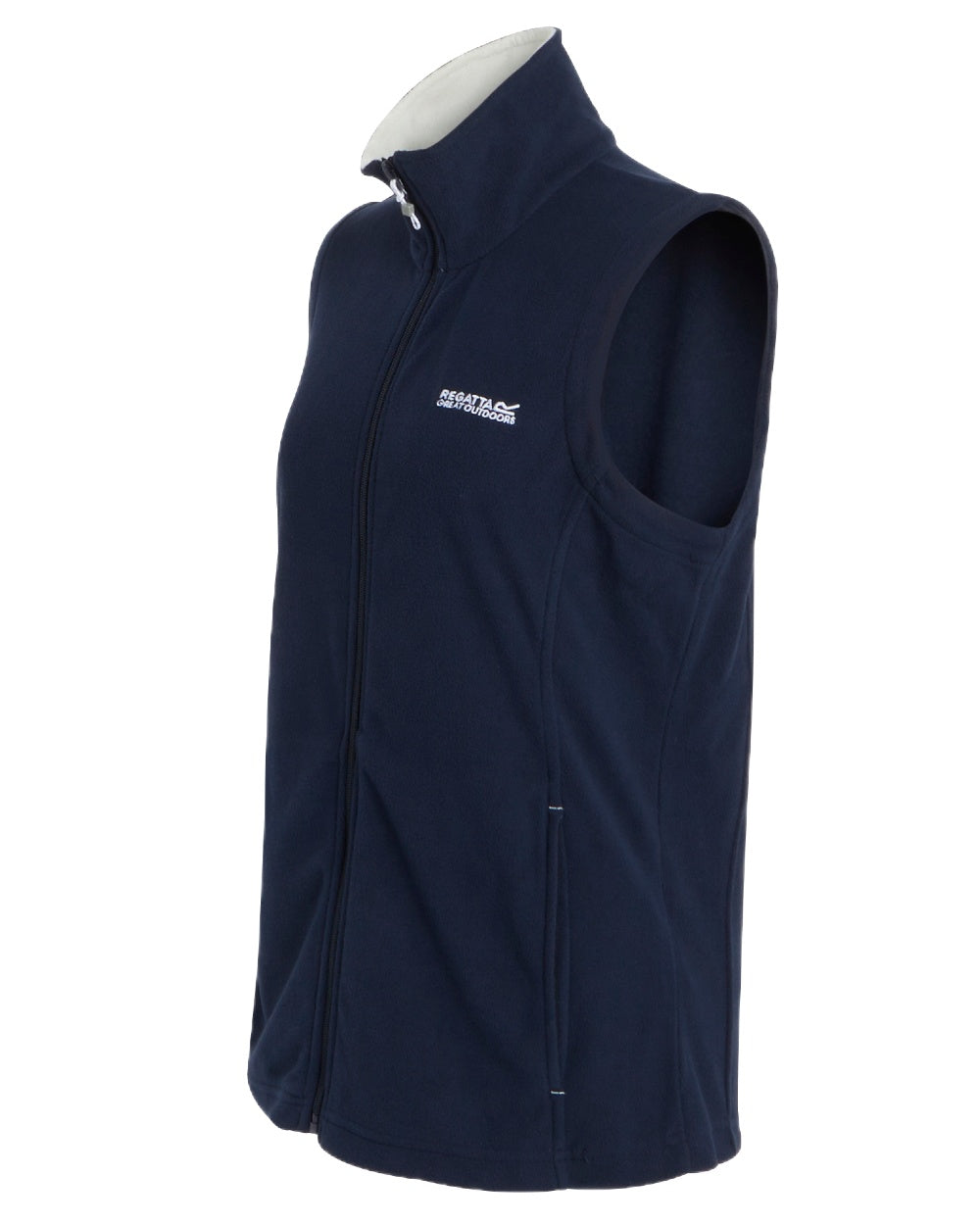 Navy Polar Bear Coloured Regatta Womens Sweetness II Fleece Gilet on white background 