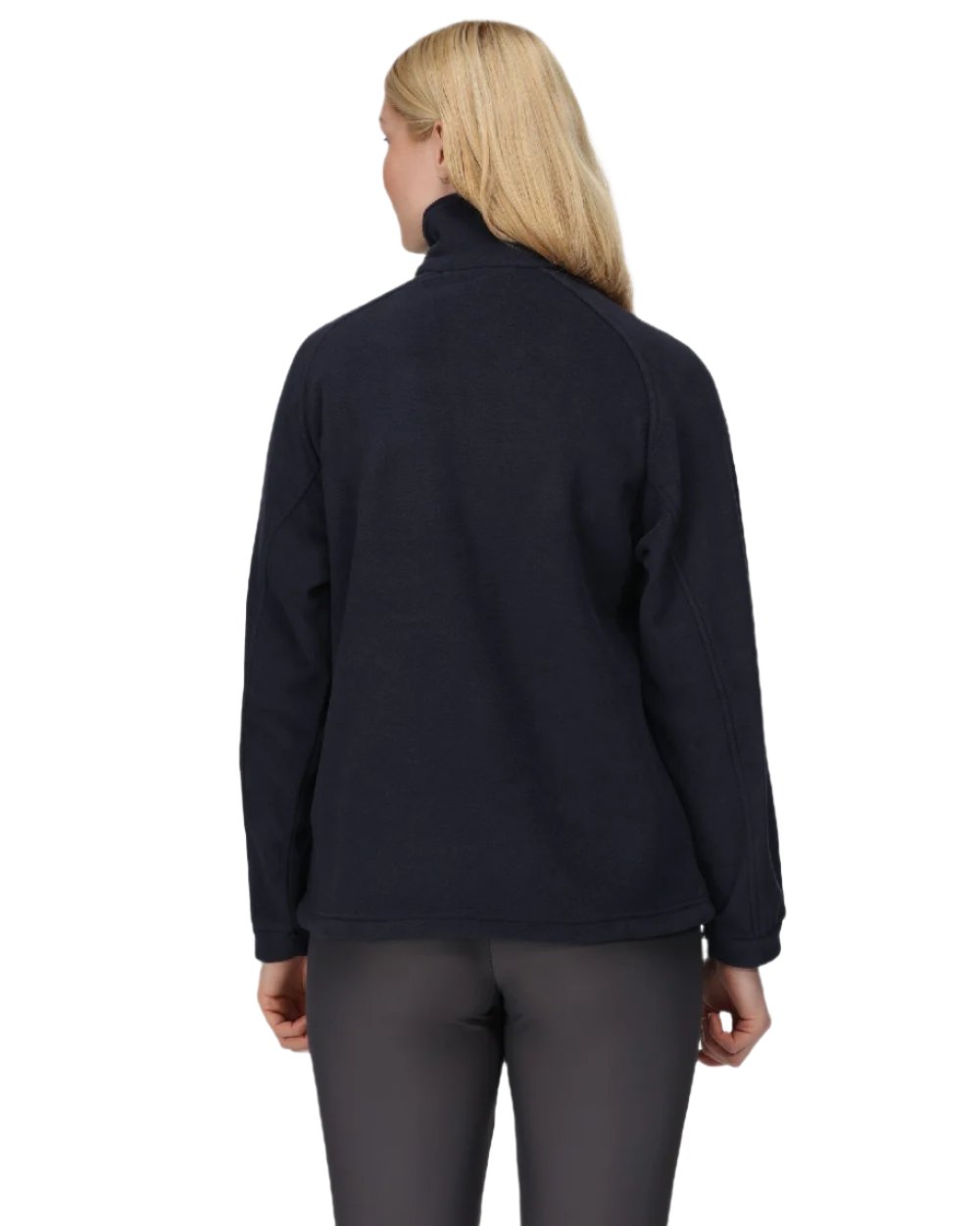 Dark Navy coloured Regatta Womens Thor III Fleece on white background 