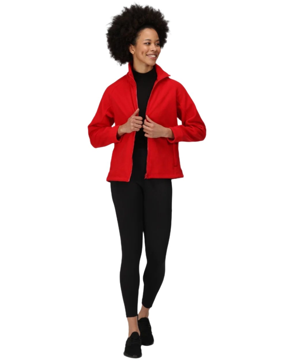 Classic Red coloured Regatta Womens Thor III Fleece on white background 