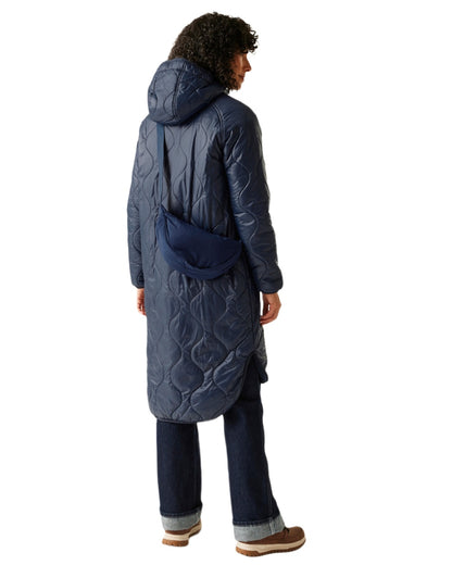Navy Coloured Regatta Womens Triea Quilted Jacket on white background 