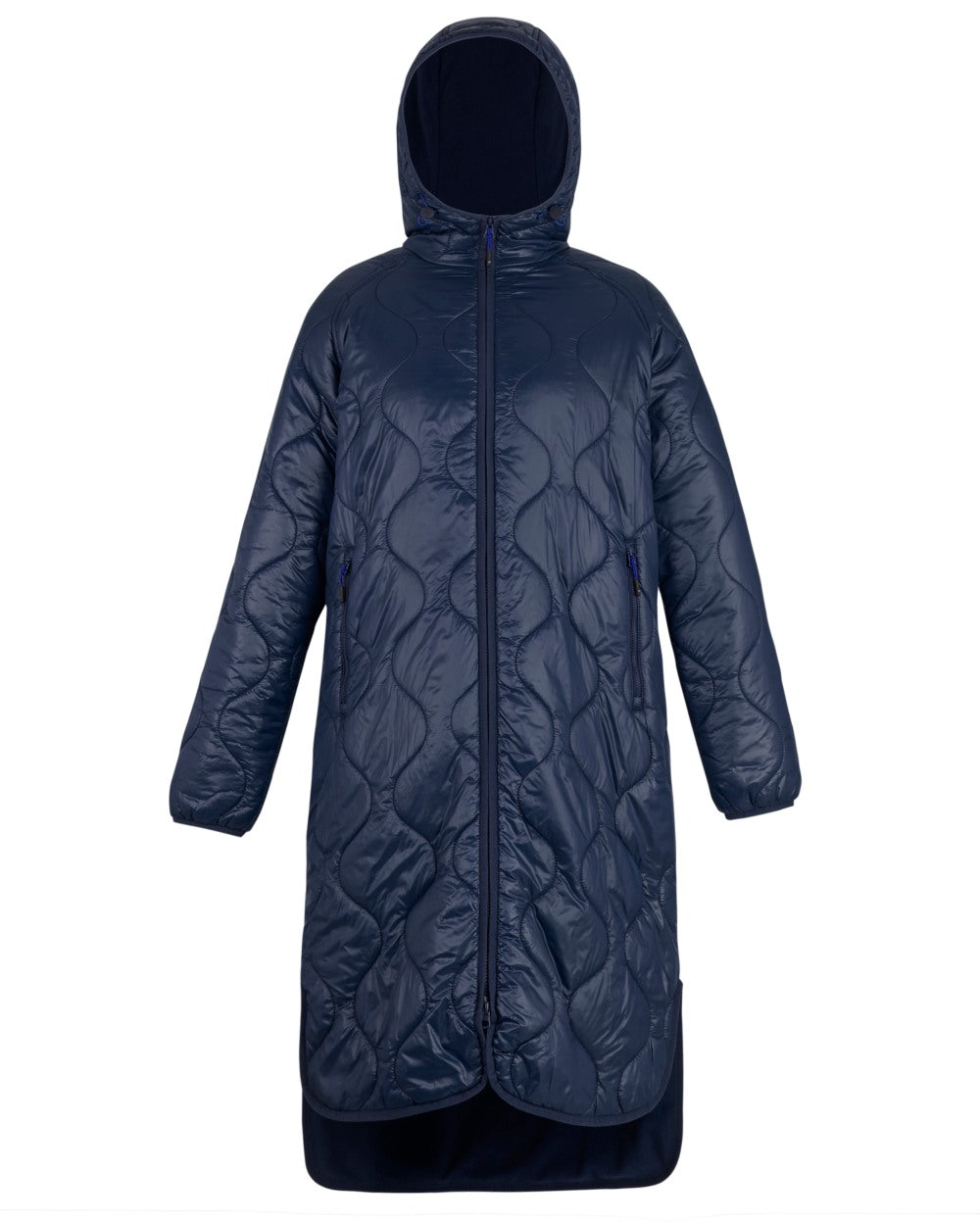 Navy Coloured Regatta Womens Triea Quilted Jacket on white background 