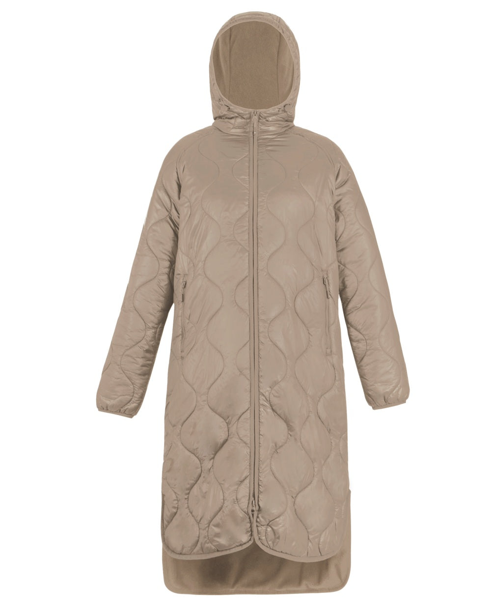 Soft Taupe Coloured Regatta Womens Triea Quilted Jacket on white background 