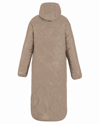 Soft Taupe Coloured Regatta Womens Triea Quilted Jacket on white background 