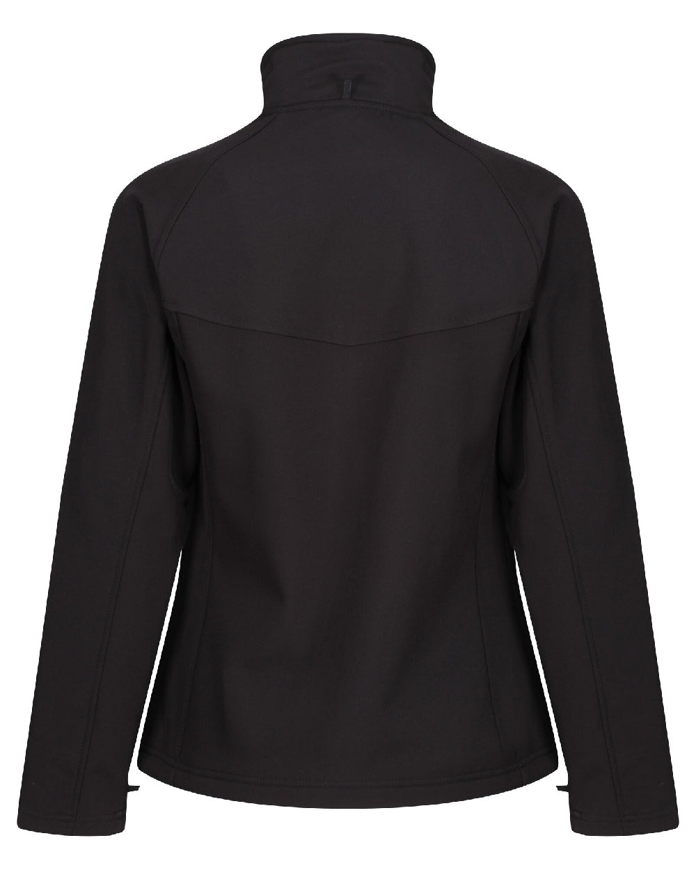 Black coloured Regatta Womens Uproar Softshell Jacket on white background 