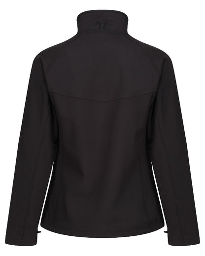 Black coloured Regatta Womens Uproar Softshell Jacket on white background 