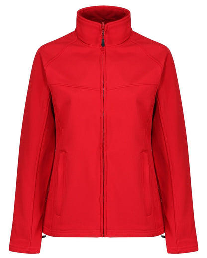 Classic Red Seal Grey coloured Regatta Womens Uproar Softshell Jacket on white background 