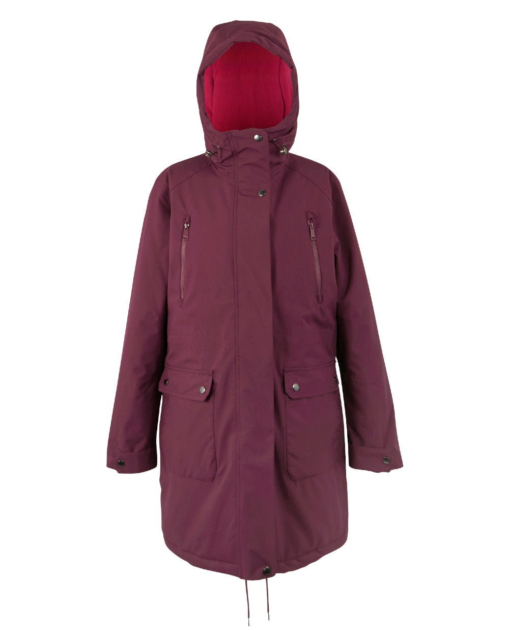 Fig Purple Coloured Regatta Womens Valenta Waterproof Insulated Jacket on white background 